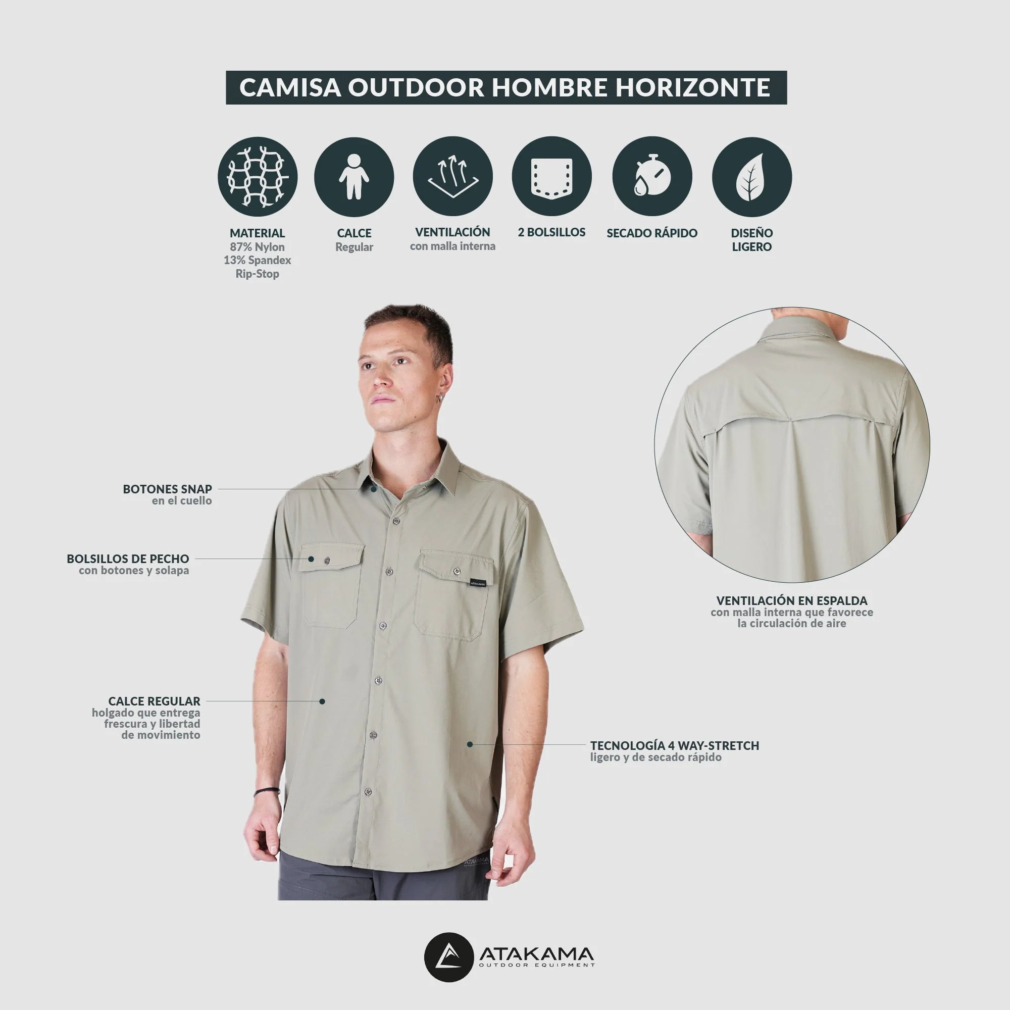 Camisa Outdoor Hombre Horizonte Verde - Image 6
