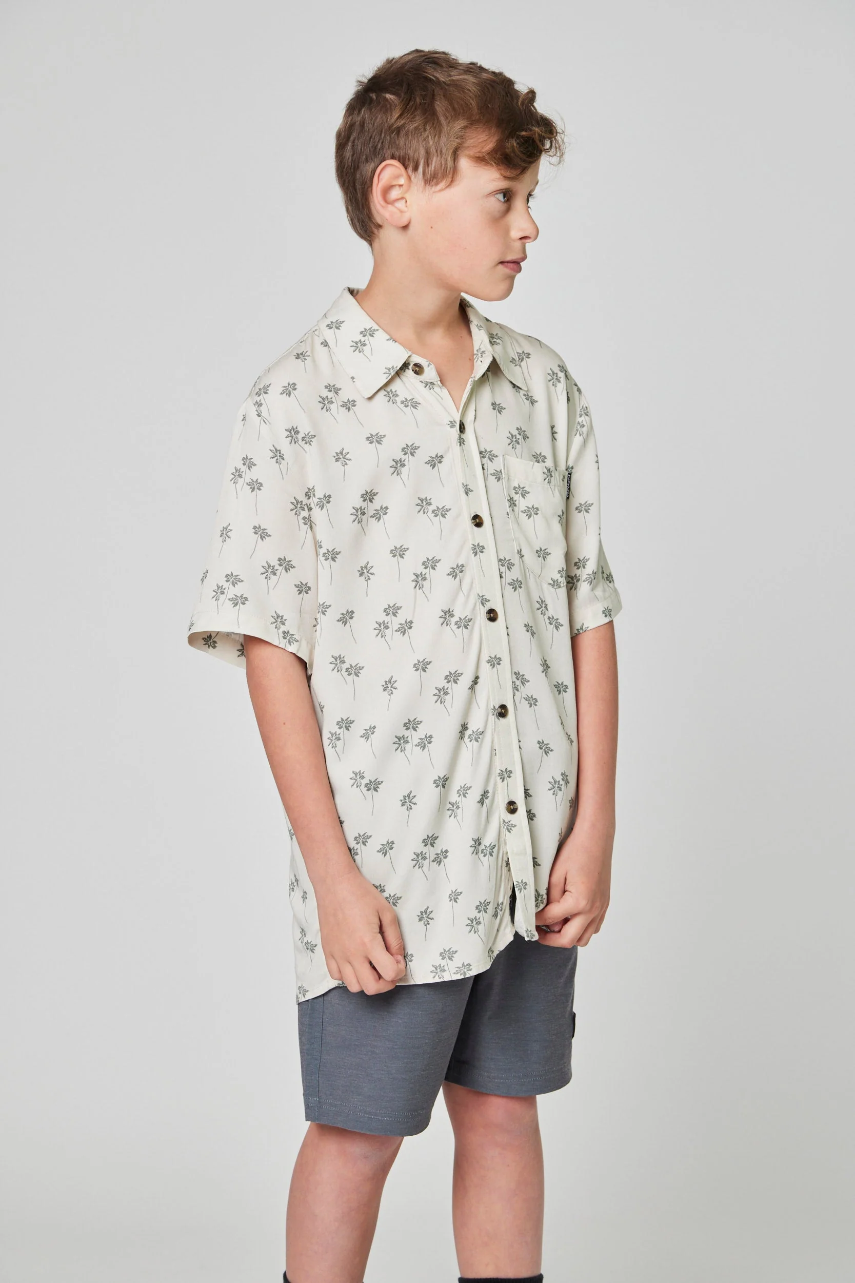 Camisa Palm Beige Kid - Image 3