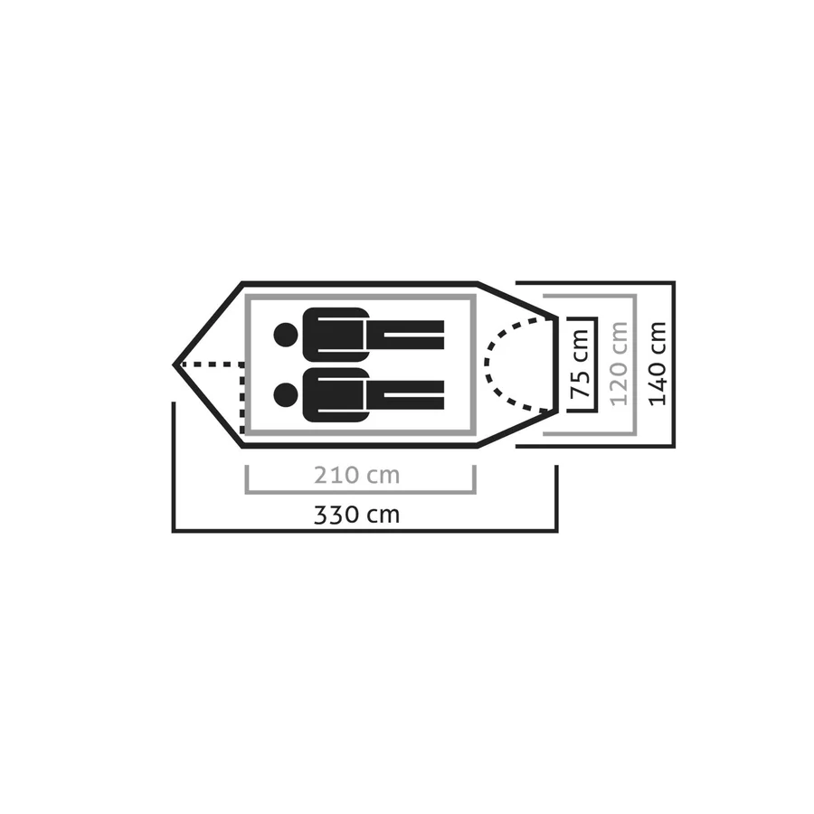 Carpa Salewa Sierra Leone II Tent Lightgrey-Cactus - Image 8