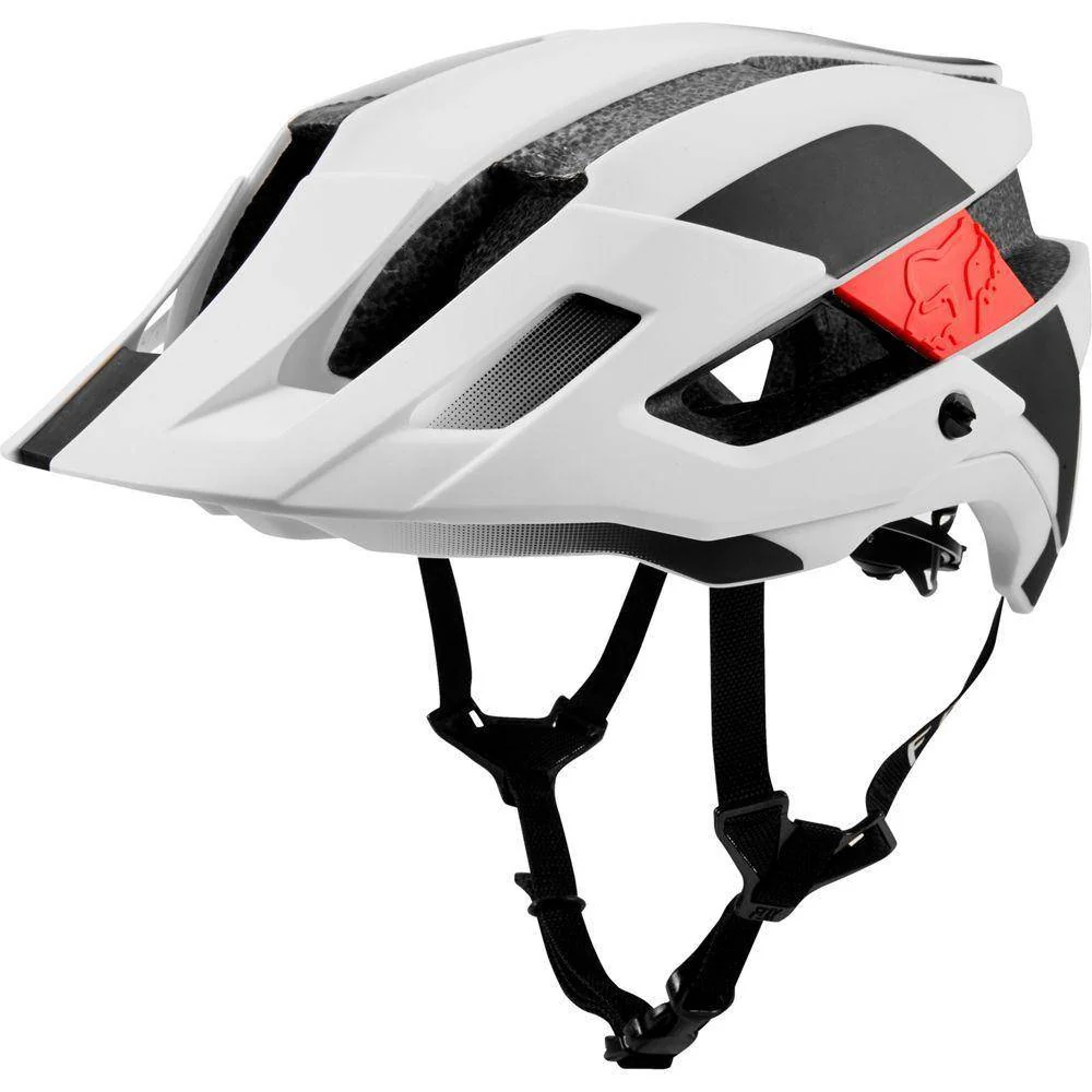 Casco Bicicleta Flux Mips Conduit Blanco Rojo Fox Racing.
