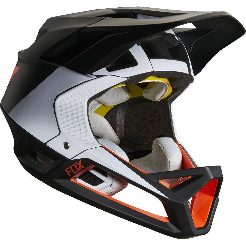 Casco Bicicleta Proframe Gothik Negro Blanco Naranjo Fox Racing - Image 2