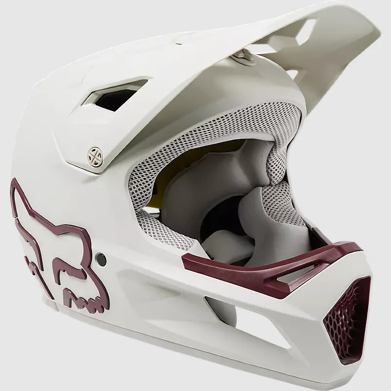 Casco Bicicleta Rampage Blanco/Burdeo Fox