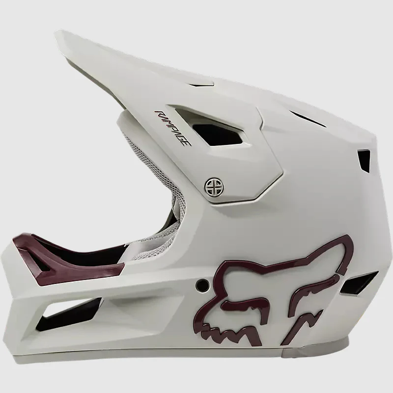 Casco Bicicleta Rampage Blanco/Burdeo Fox - Image 3