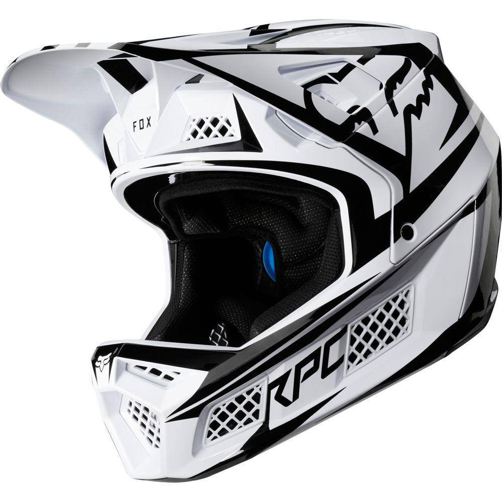Casco Bicicleta Rampage Pro Carbon Blanco Beast Fox Racing. - Image 2
