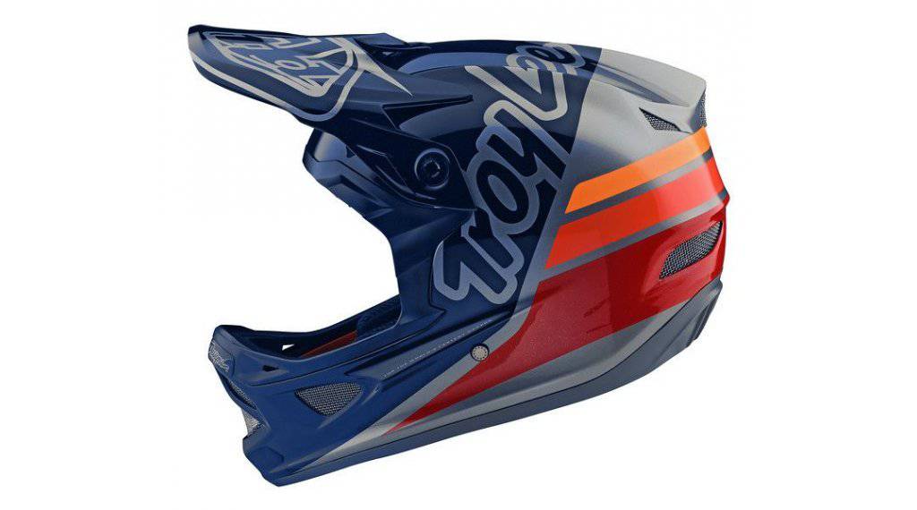 Casco D3 Fiberlite Silhouette  Navy Silver Troy Lee - Image 2