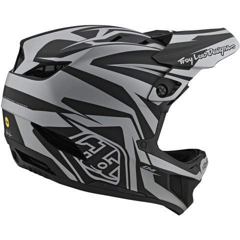 Casco D4 Composite Slash Black Silver Troy Lee - Image 2