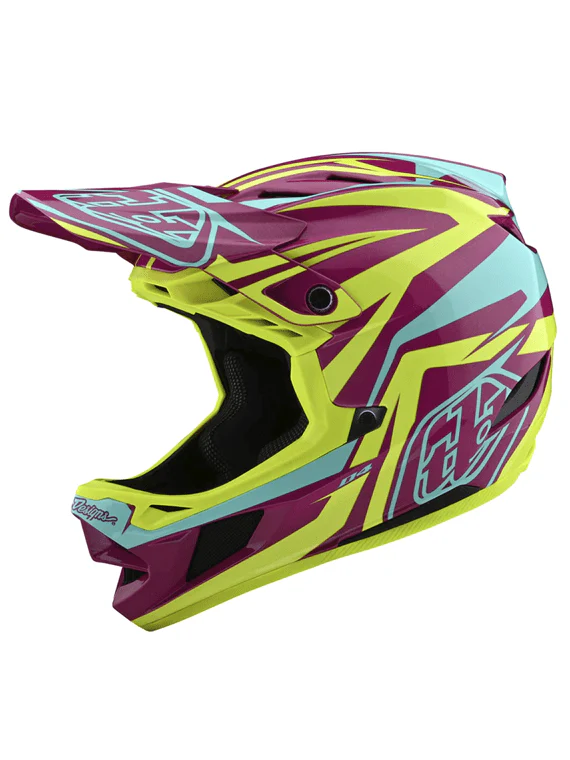 Casco D4 Composite Slash Purple / Yellow Troy Lee Designs