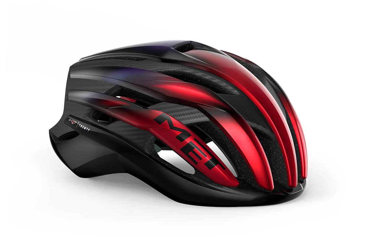 Casco de Bicicleta Met Trenta 3K Carbon Mips CE Red Iridescent Glossy