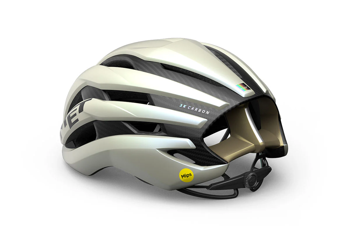 Casco de Bicicleta Met Trenta 3K Carbon Mips CE Vanilla Ice Gold - Image 3