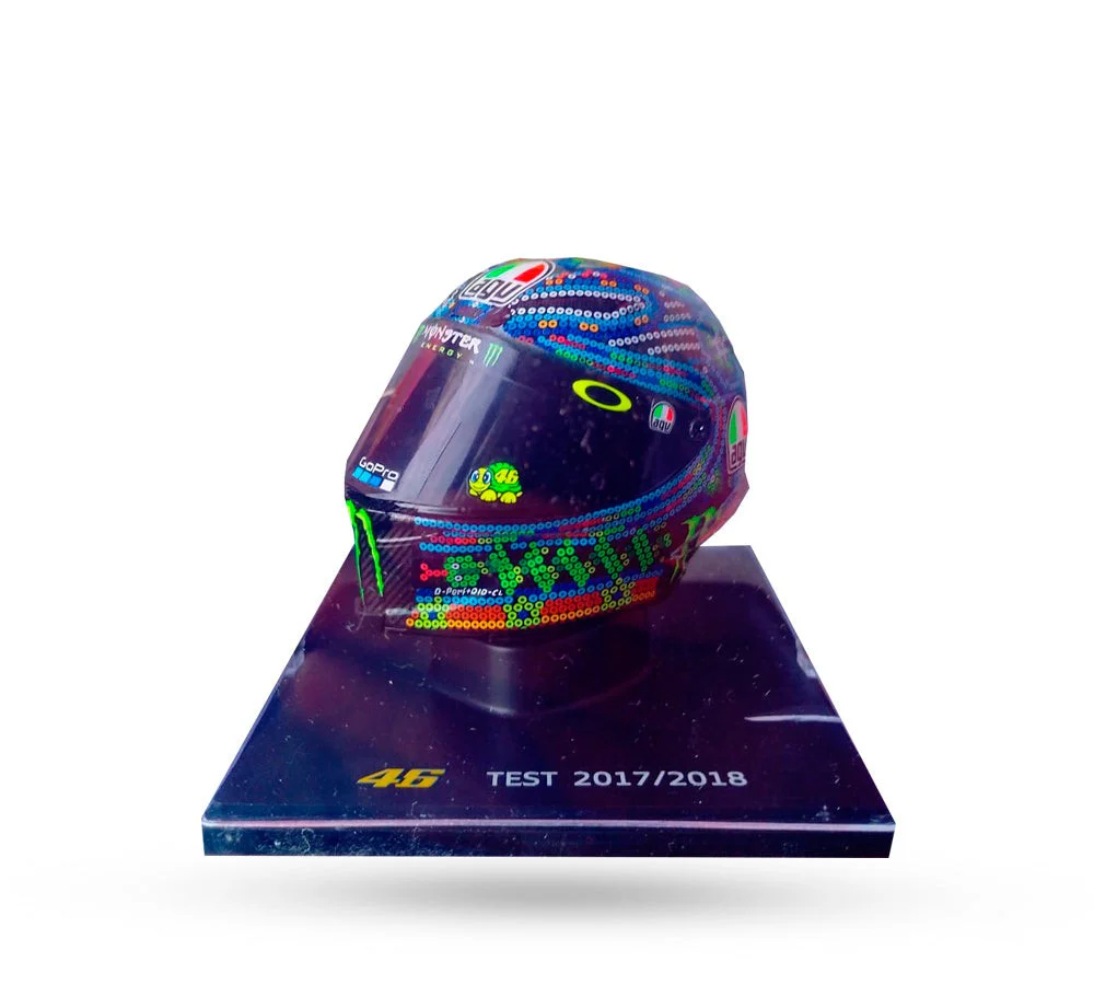 Casco de colección 1:5 Valentino Rossi Test 2017 - 2018 | VR46