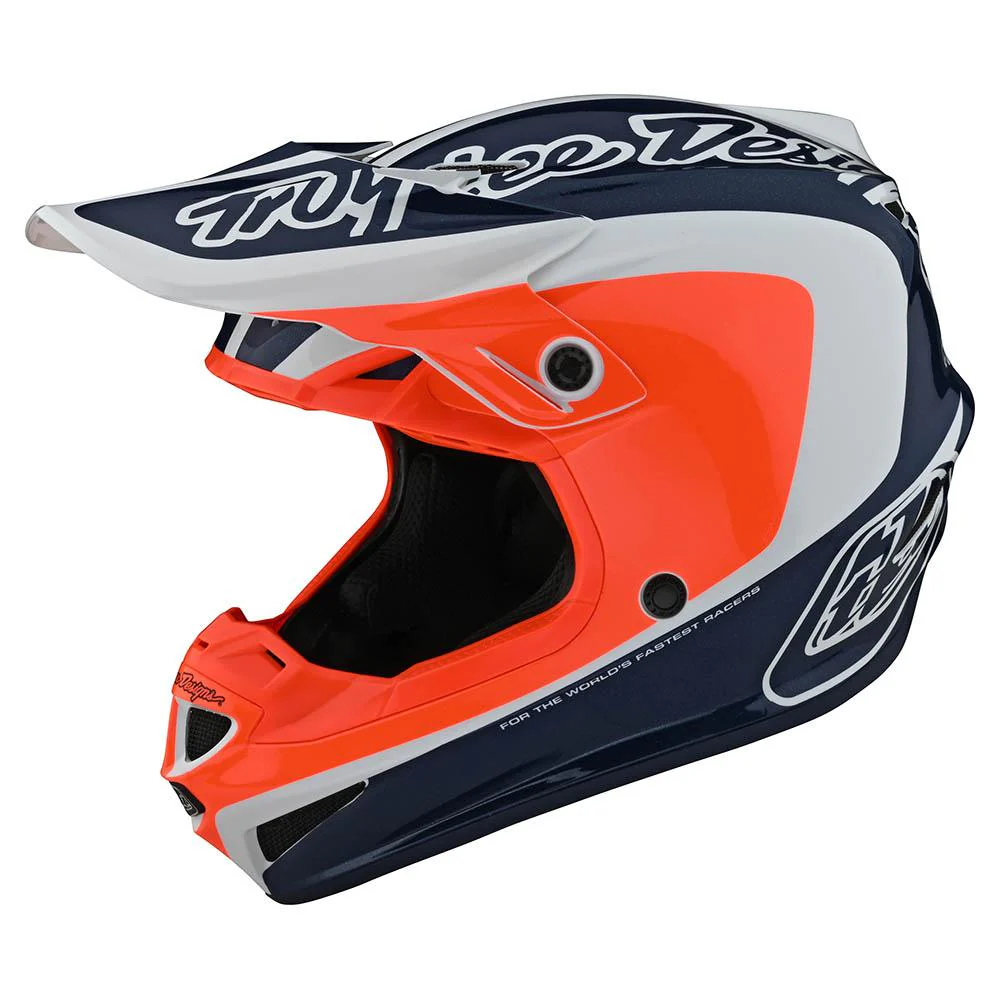 Casco de Moto Corsa Navy/Orange Se4 Troy Lee Designs