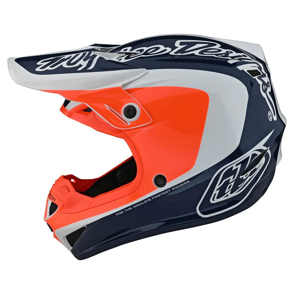 Casco de Moto Corsa Navy/Orange Se4 Troy Lee Designs - Image 2