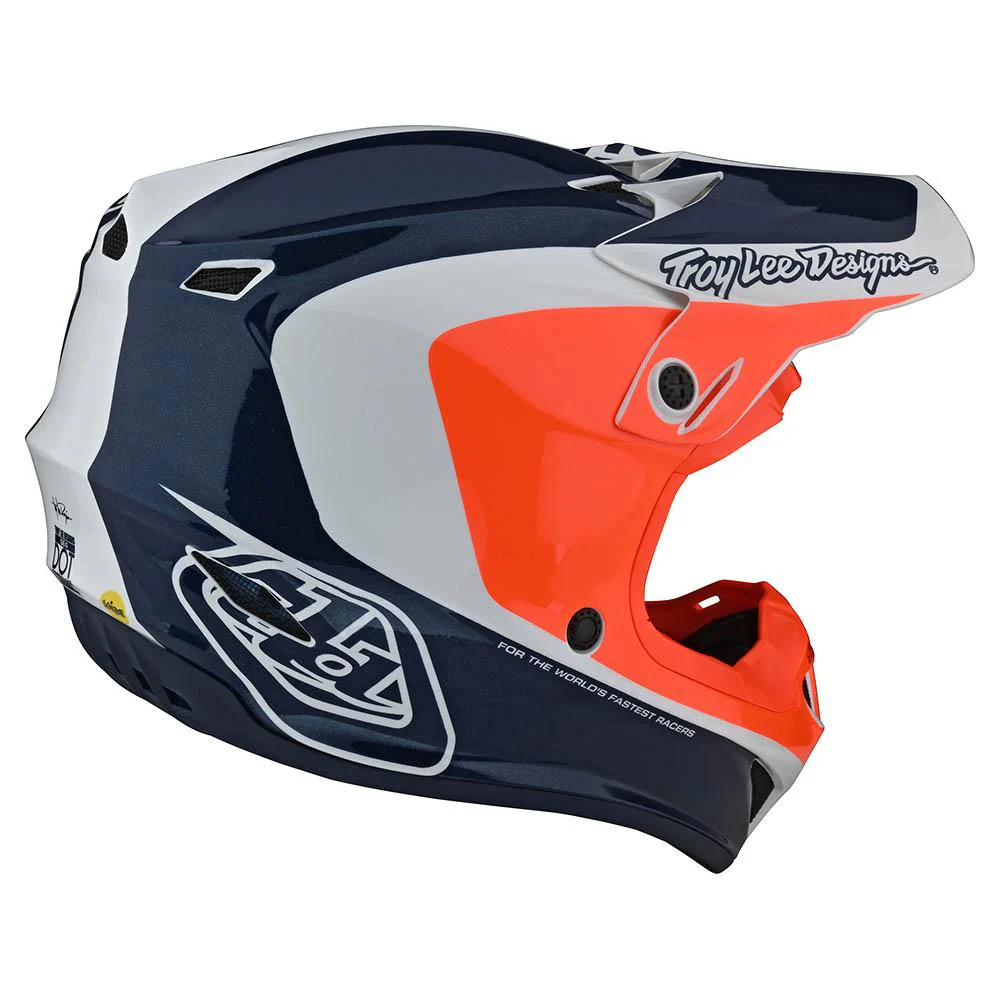 Casco de Moto Corsa Navy/Orange Se4 Troy Lee Designs - Image 5