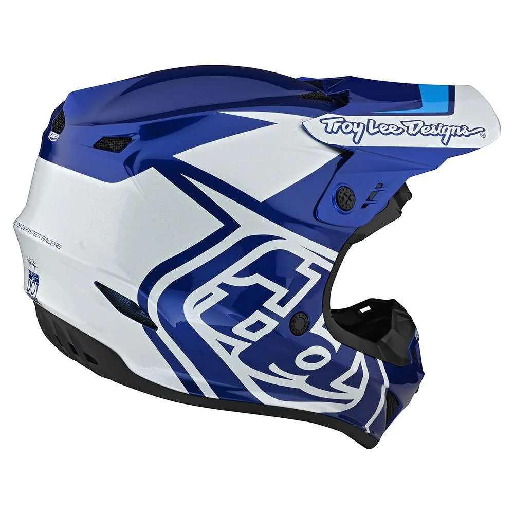 Casco de Moto Gp Azul/Blanco Troy Lee Designs - Image 4