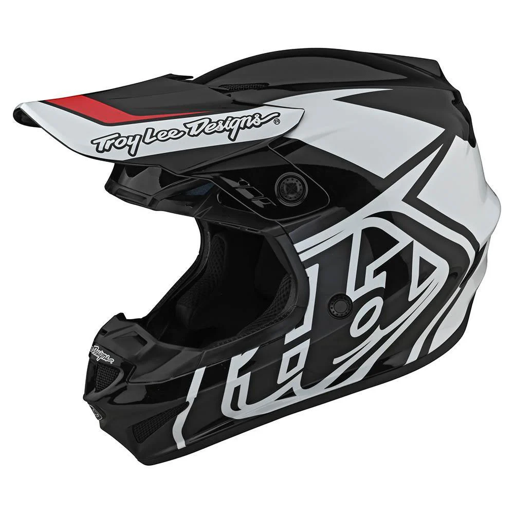 Casco de Moto Gp Overload Negro/Blanco Troy Lee Designs