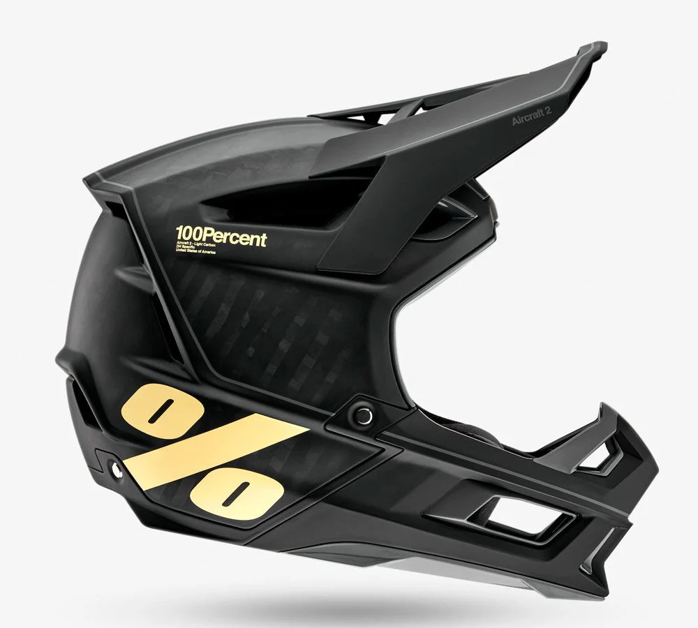 Casco Downhill / MTB / BMX modelo Aircraft 2 Black Light Yellow Matt | 100 Percent