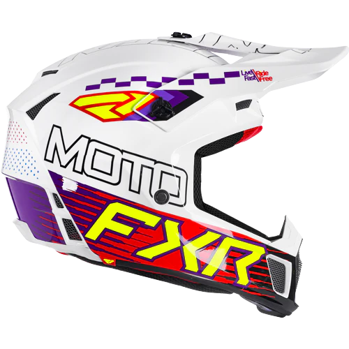 Casco Fxr Clutch Race Div Mx White/Purple/Red - Image 3