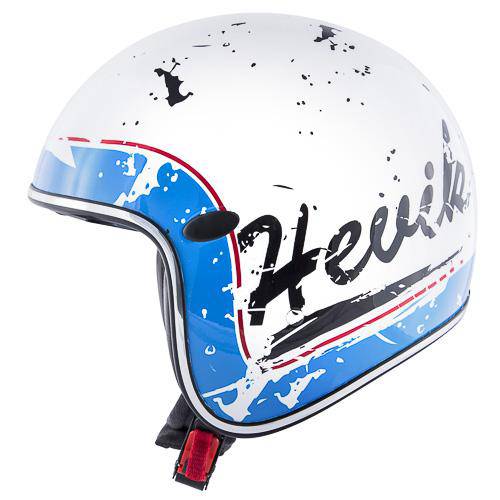 Casco Hevik Jet Hv29 Blanco Azul - Image 2