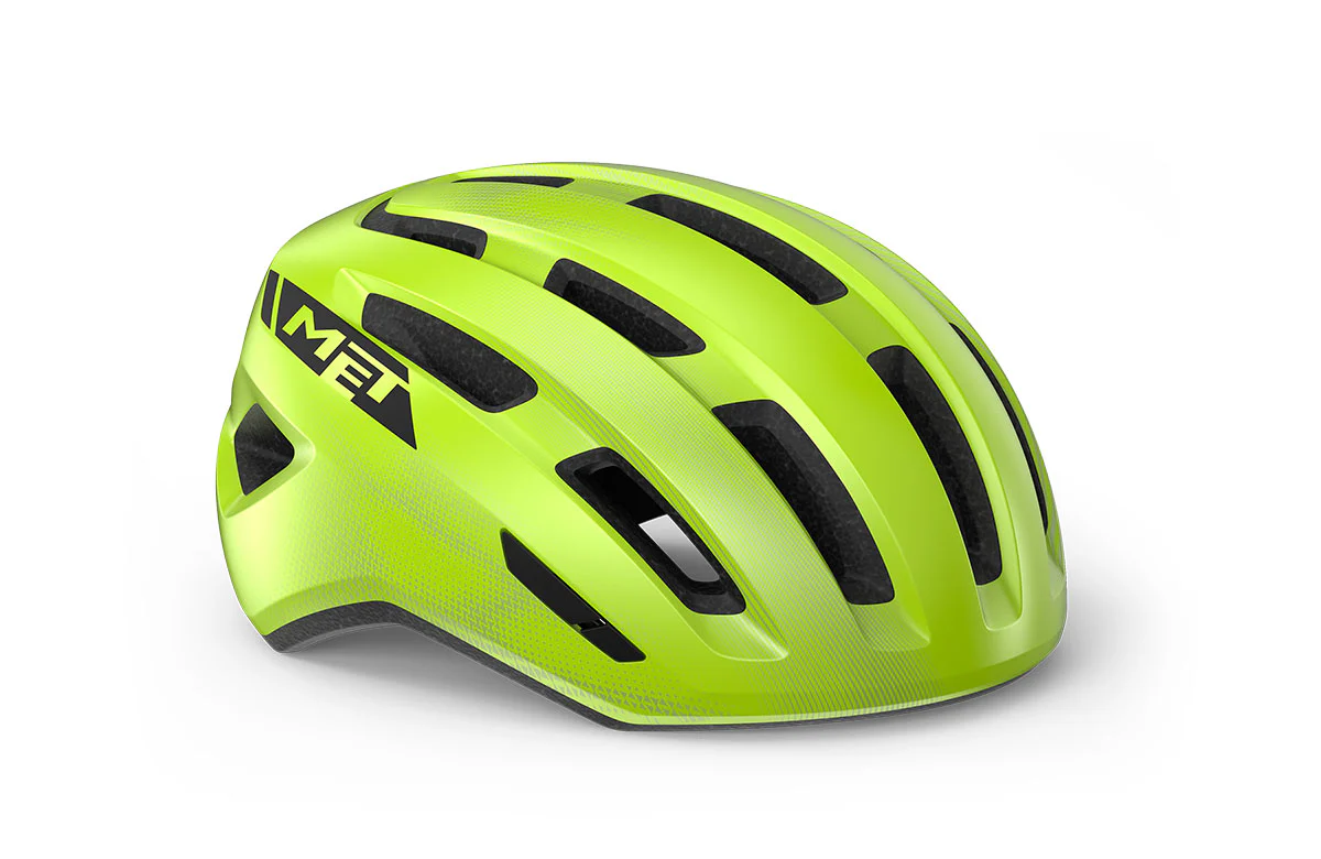 Casco Met Miles CE Fluo Yellow Glossy