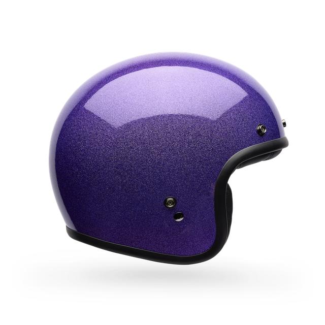 Casco Moto Bell Custom 500 Flake Morado - Image 2