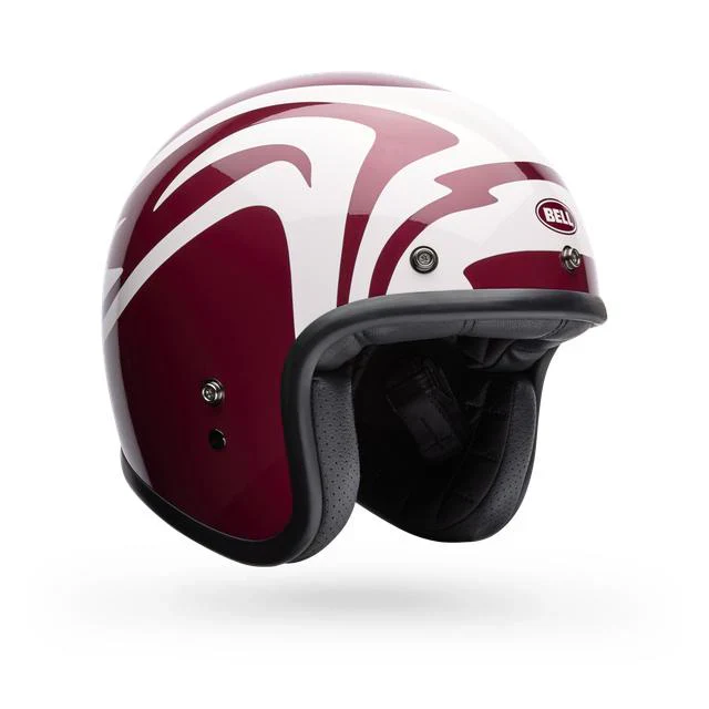 Casco Moto Bell Custom 500 Slap Rojo/Blanco
