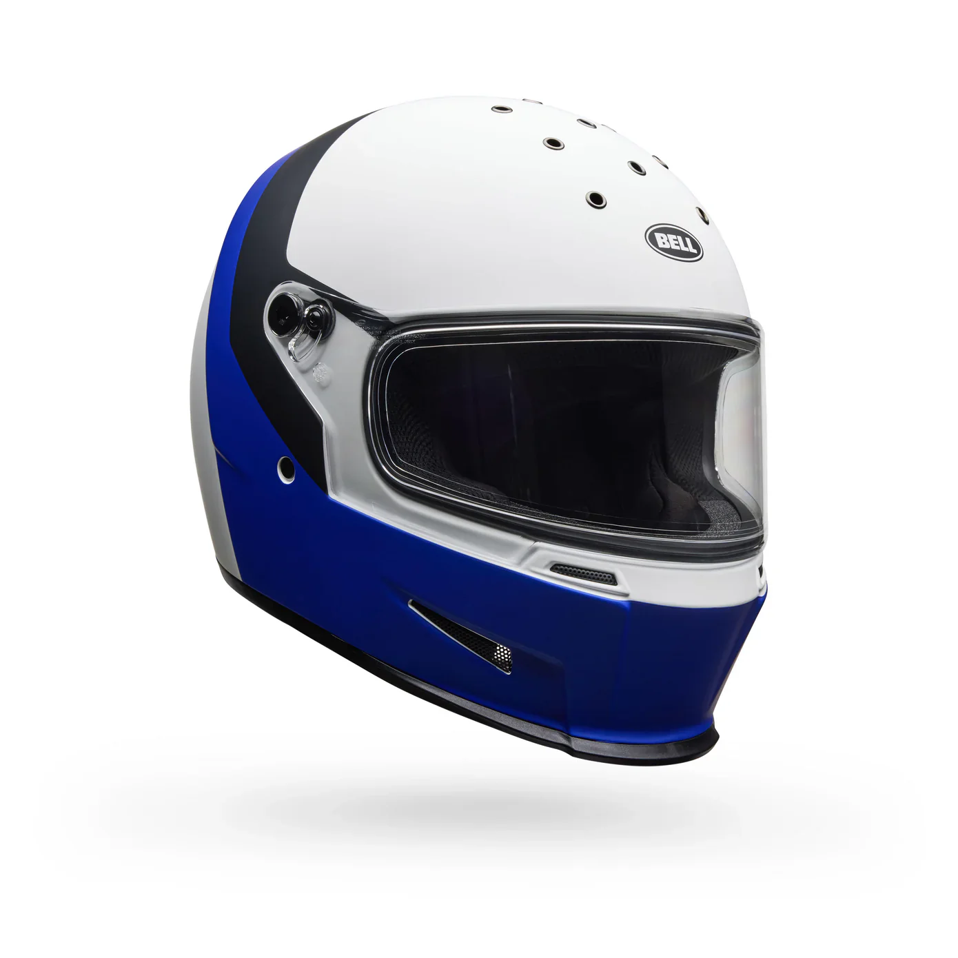 Casco Moto Bell Eliminator Menace Azul/Blanco