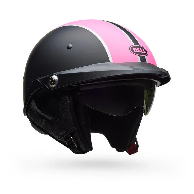 Casco Moto Bell Pit Boss Negro/Rosado Matte