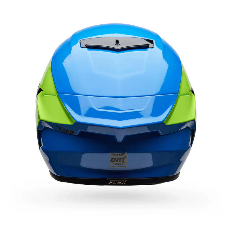 Casco Moto Bell Race Star DLX Flex Azul/Amarillo - Image 3