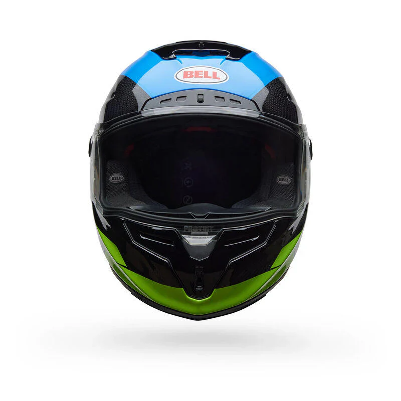 Casco Moto Bell Race Star DLX Flex Azul/Amarillo - Image 4