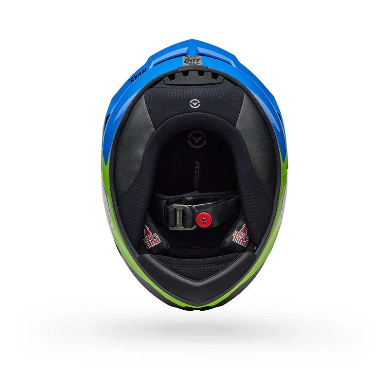 Casco Moto Bell Race Star DLX Flex Azul/Amarillo - Image 5