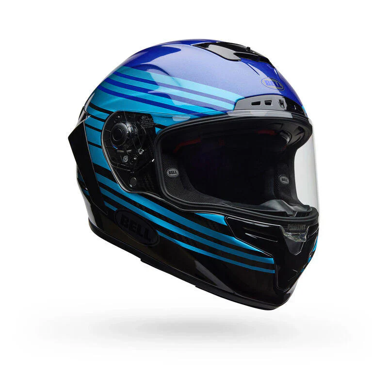 Casco Moto Bell Race Star DLX Flex Azul/Negro