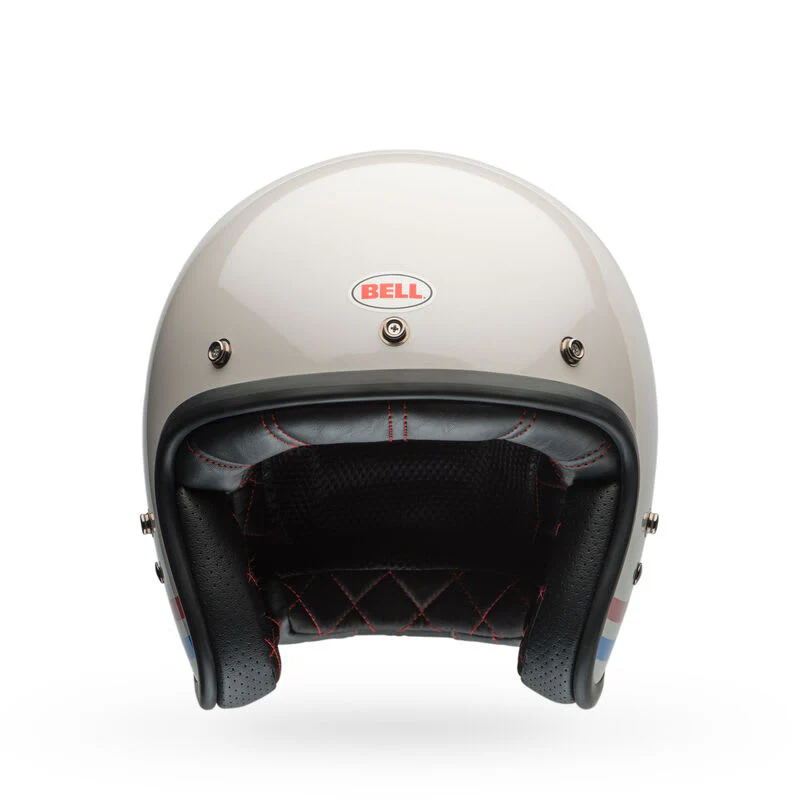 Casco Moto Calle Bell Custom 500 Stripes Pearl - Image 2
