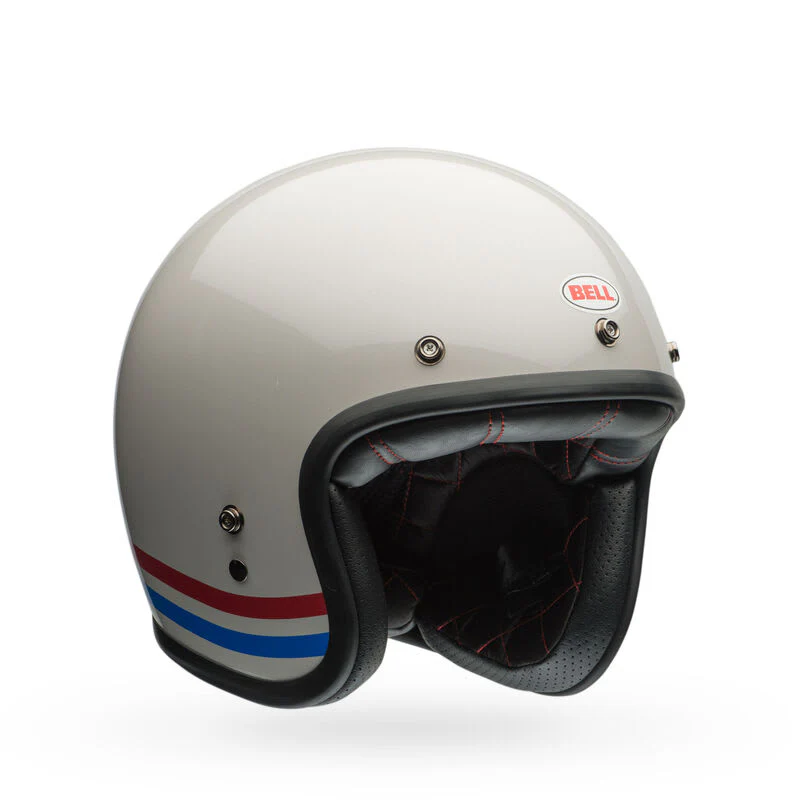 Casco Moto Calle Bell Custom 500 Stripes Pearl - Image 3