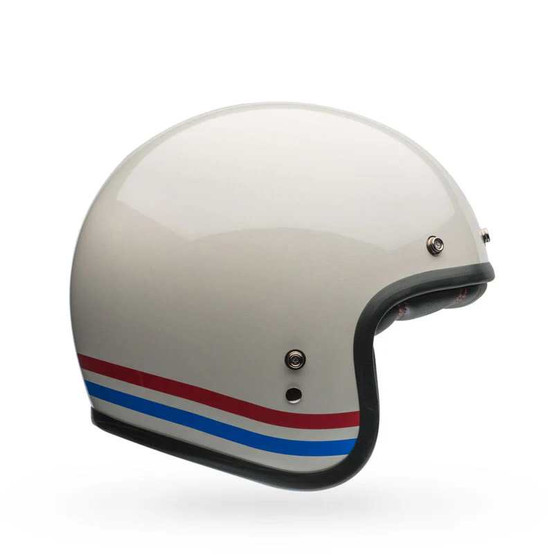 Casco Moto Calle Bell Custom 500 Stripes Pearl - Image 4