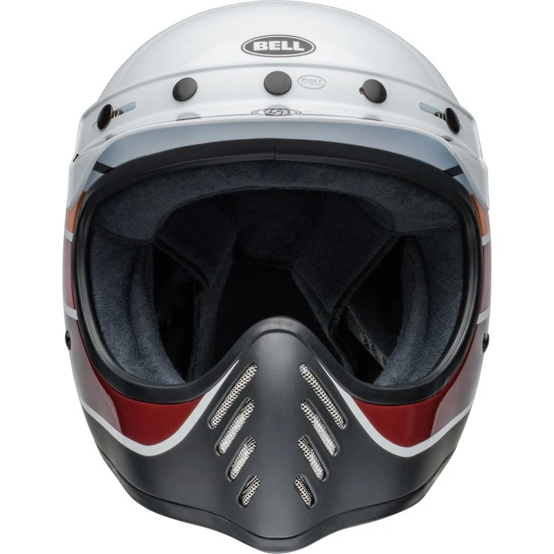 Casco Moto Calle Bell Moto 3 Classic Blanco Naranjo - Image 3