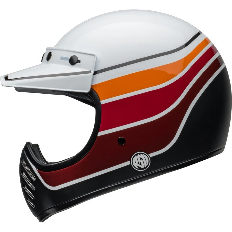 Casco Moto Calle Bell Moto 3 Classic Blanco Naranjo - Image 4