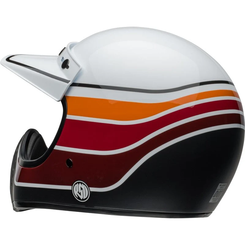 Casco Moto Calle Bell Moto 3 Classic Blanco Naranjo - Image 5