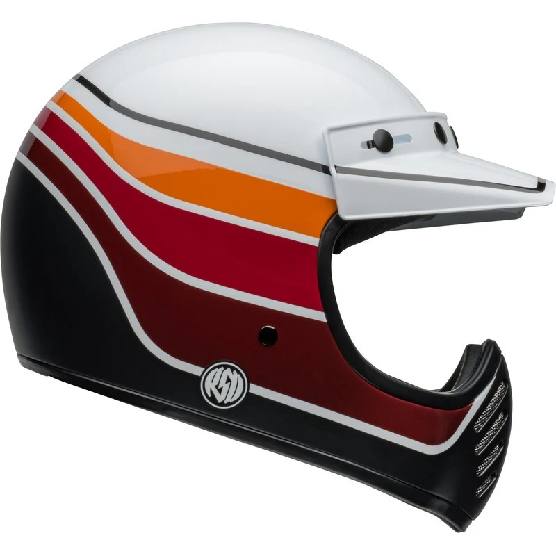 Casco Moto Calle Bell Moto 3 Classic Blanco Naranjo - Image 8