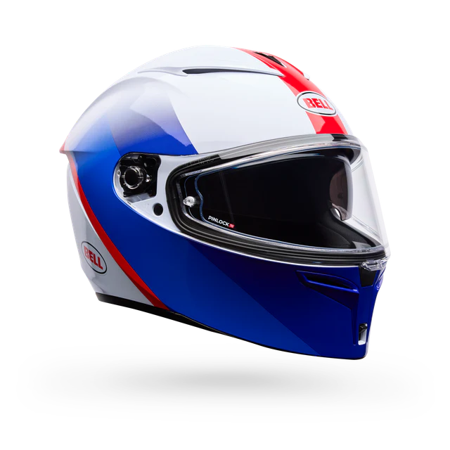 Casco Moto Calle Lithium Mips Bash Blanco/Azul Certificado QR Bell