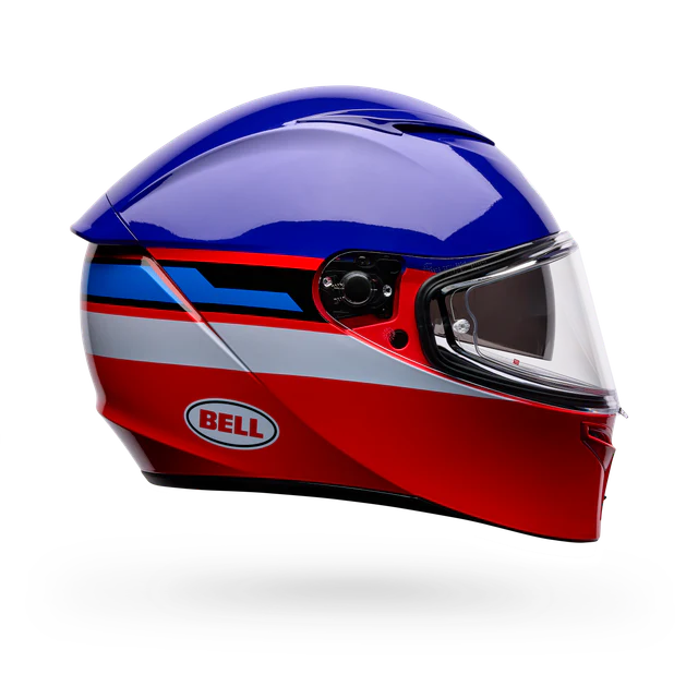 Casco Moto Calle Lithium Motion Azul/Naranjo Certificado QR Bell - Image 2