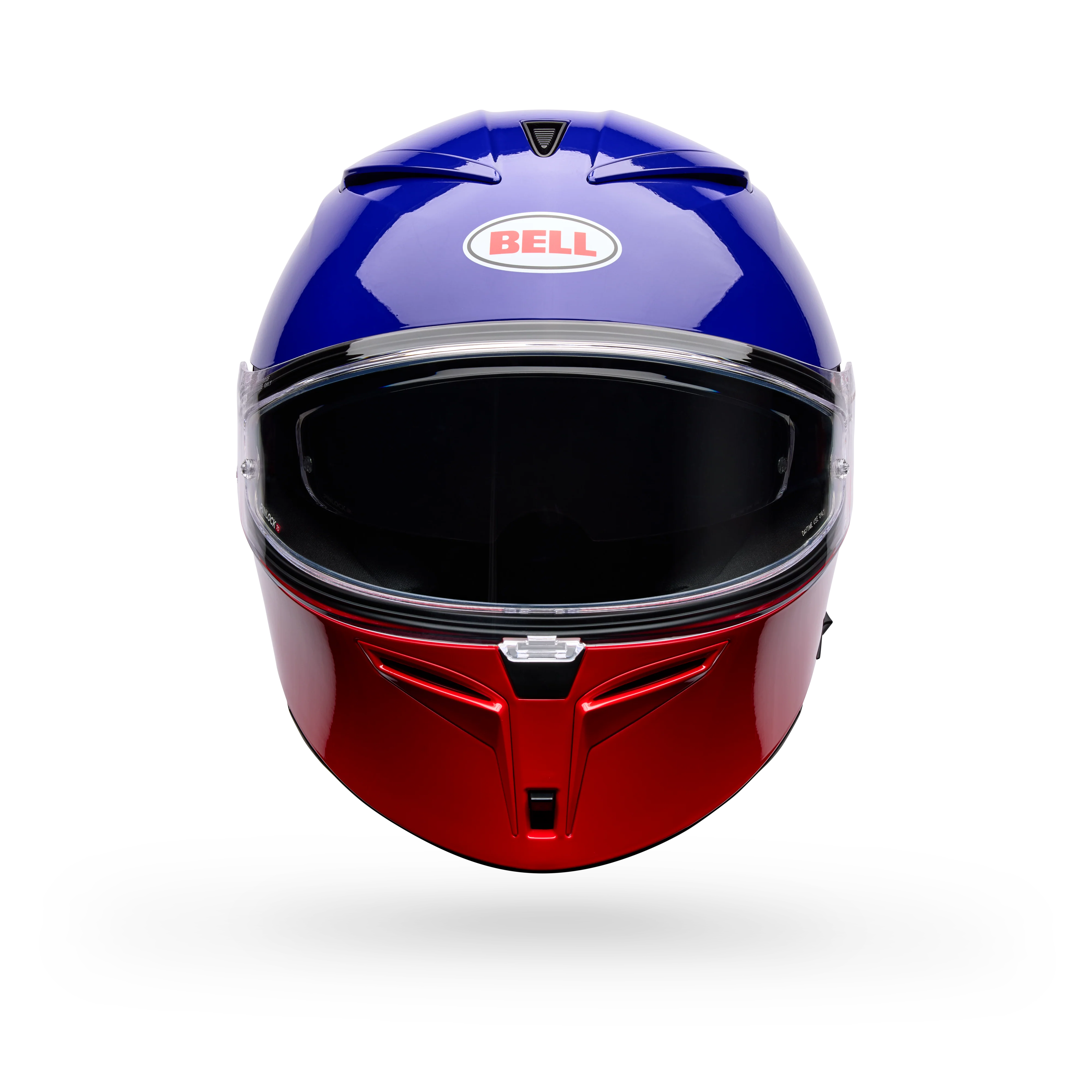 Casco Moto Calle Lithium Motion Azul/Naranjo Certificado QR Bell - Image 3