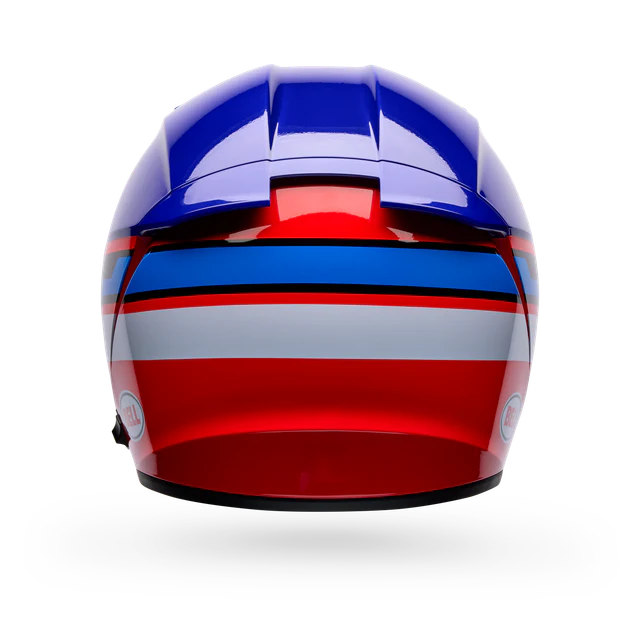 Casco Moto Calle Lithium Motion Azul/Naranjo Certificado QR Bell - Image 4