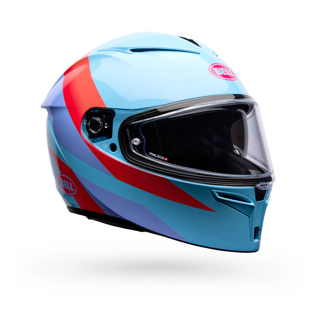 Casco Moto Calle Lithium Passion Azul Claro Certificado QR Bell
