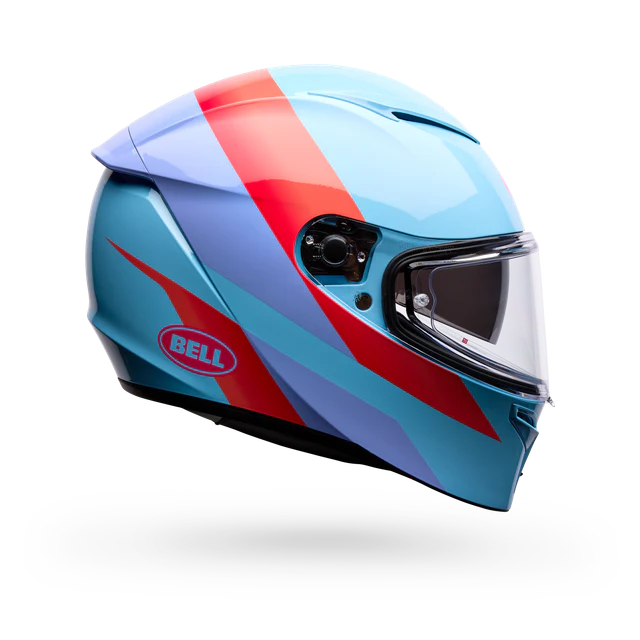 Casco Moto Calle Lithium Passion Azul Claro Certificado QR Bell - Image 2
