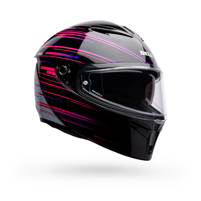 Casco Moto Calle Lithium Velo Negro/Blanco Certificado QR Bell