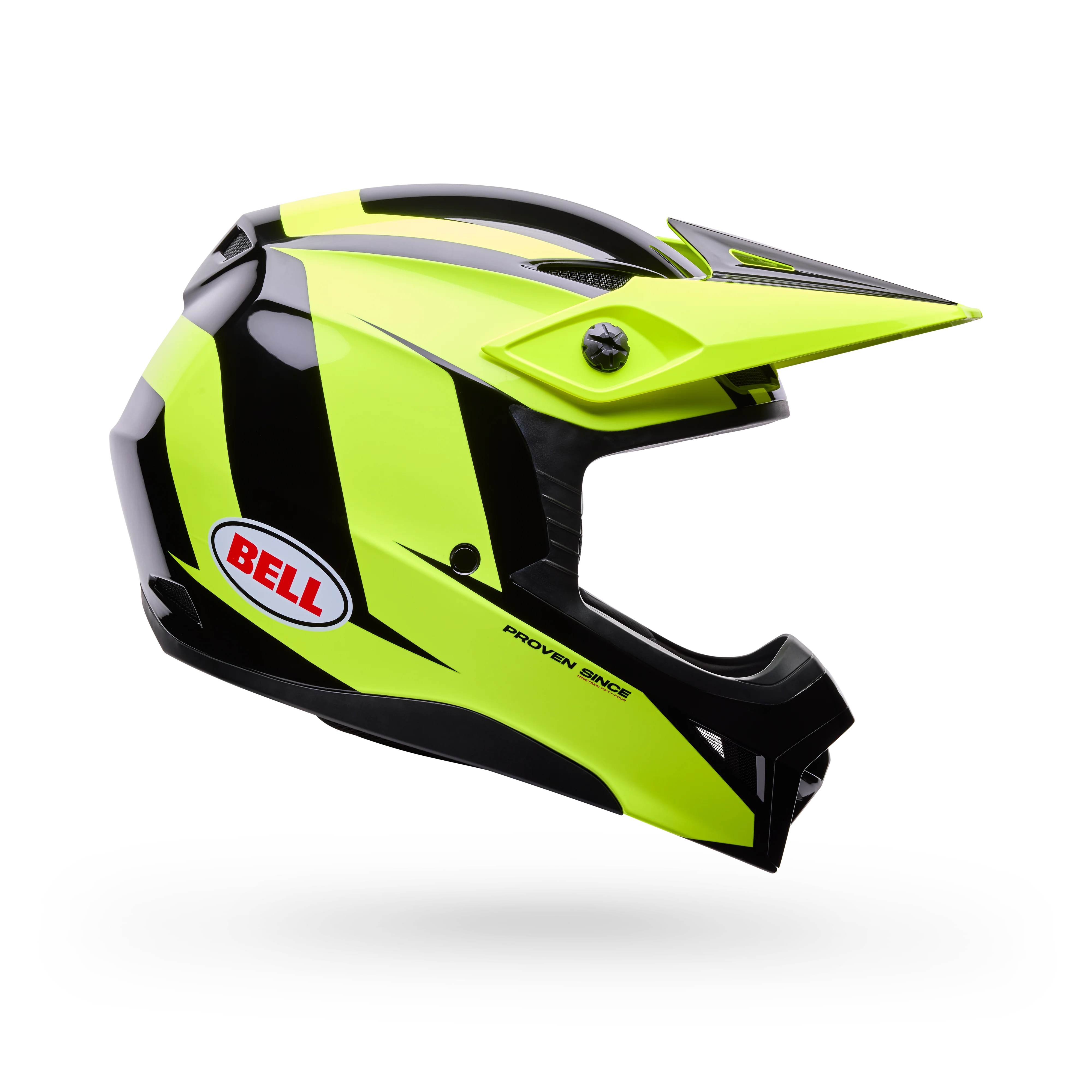 Casco Moto MX-10 Amarillo/Negro Certificado QR Bell - Image 2