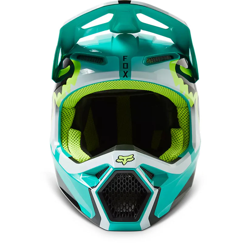Casco Moto Niño V1 Leed Celeste Fox - Image 5