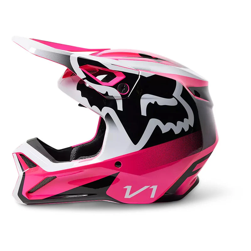 Casco Moto Niño V1 Leed Rosado Fox - Image 3