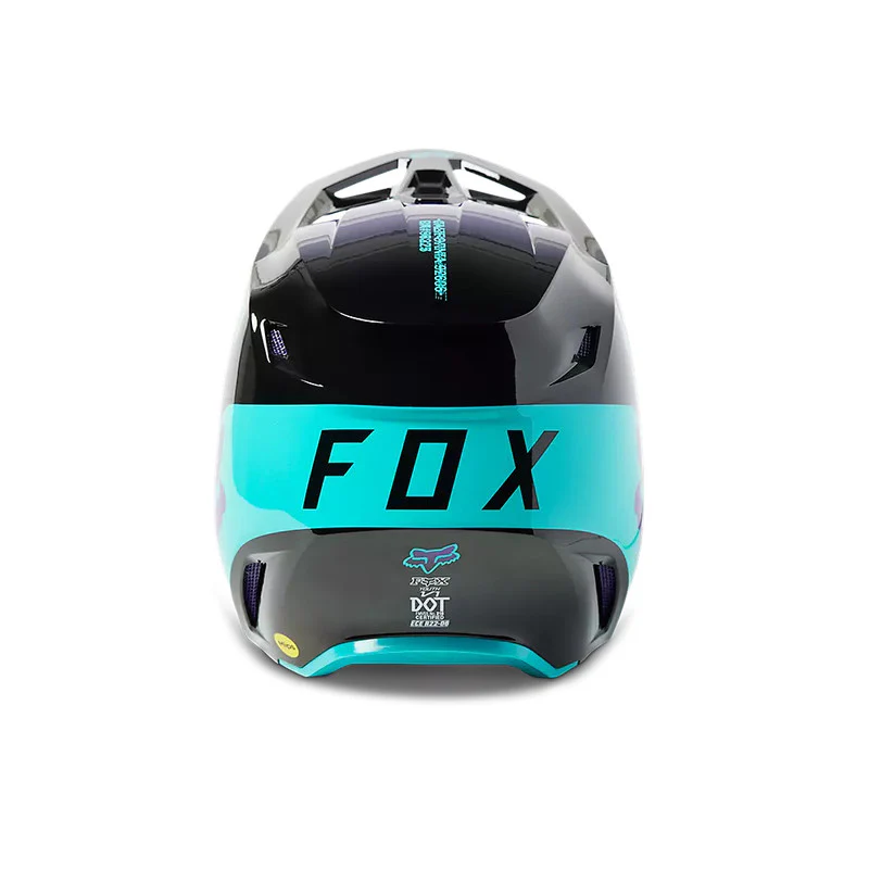 Casco Moto Niño V1 Toxsyk Negro/Celeste Fox - Image 6