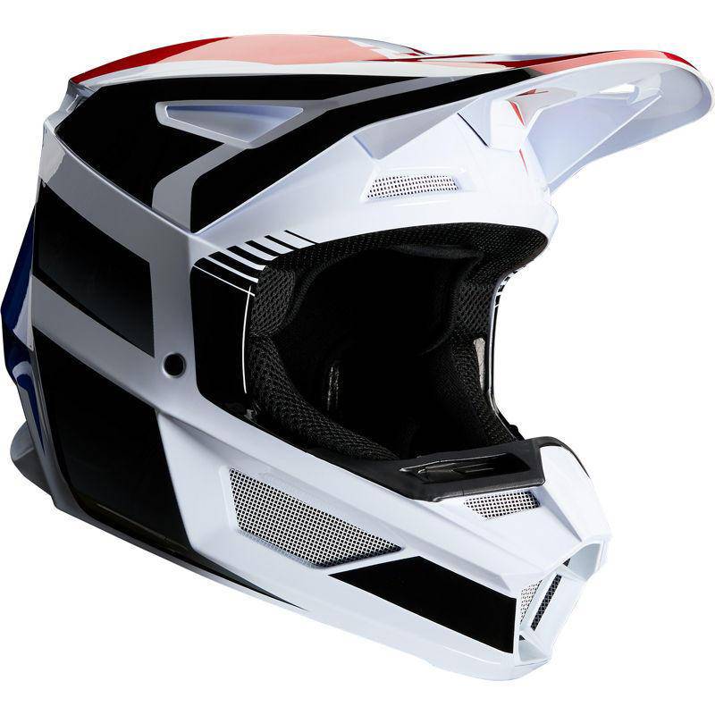 Casco Moto Niño V2 Hayl Azul/Rojo Fox Racing